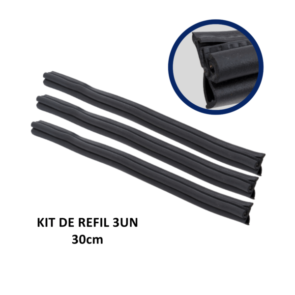 Kit 3 Refil Rodo Aluminio 2000 - 30cm