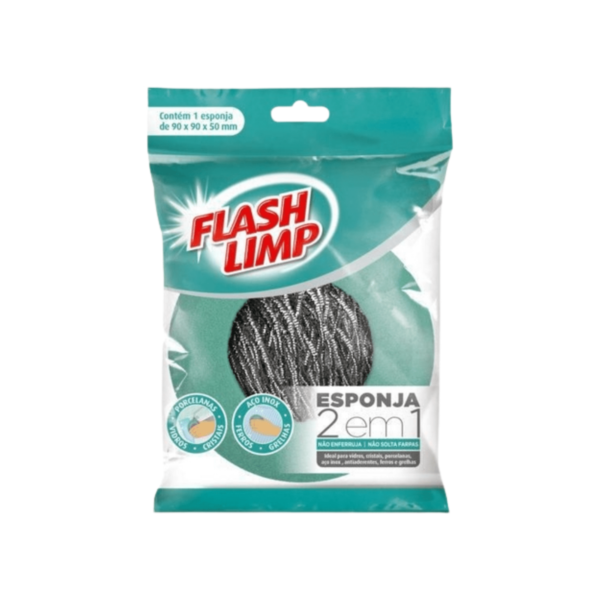 Esponja Inox Flashlimp 2 EM 1