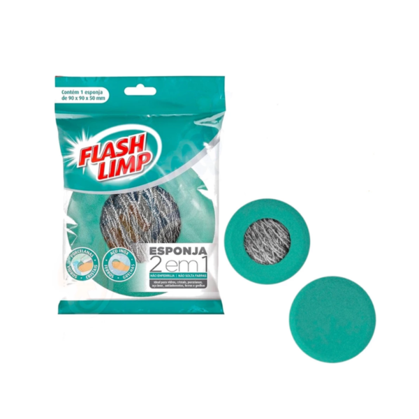 Esponja Inox Flashlimp 2 EM 1