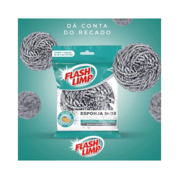 Esponja Inox Flashlimp - Imagem 5