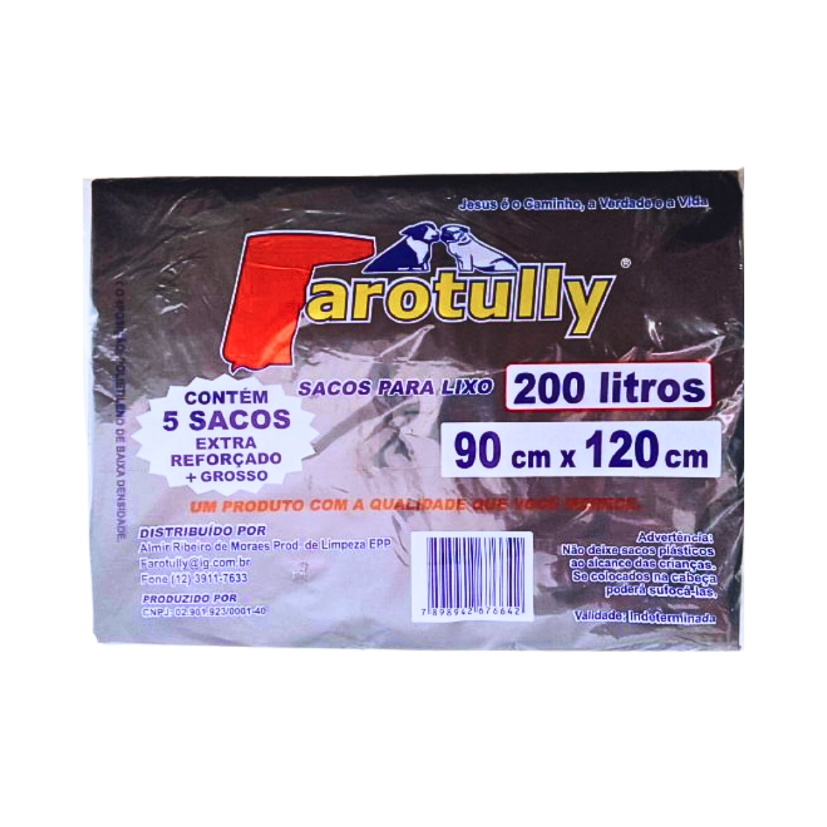 Saco para Lixo 200 Litros Reforçado – 5 Unid