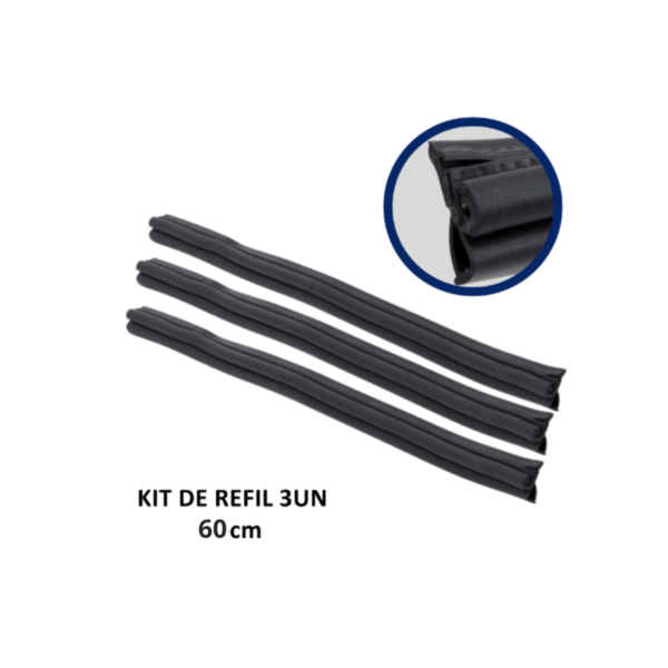 Kit 3 Refil Rodo Aluminio 2000 - 60cm